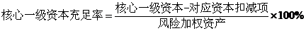 核心一級(jí)資本充足率計(jì)算公式