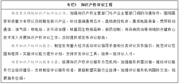 專(zhuān)欄5　知識(shí)產(chǎn)權(quán)評(píng)議工程
