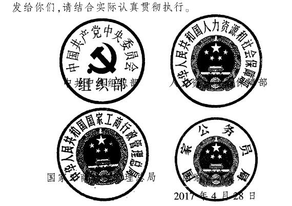 組通字〔2017〕22號 印發(fā)《關(guān)于規(guī)范公務員辭去公職后從業(yè)行為的意見》的通知（全文）2